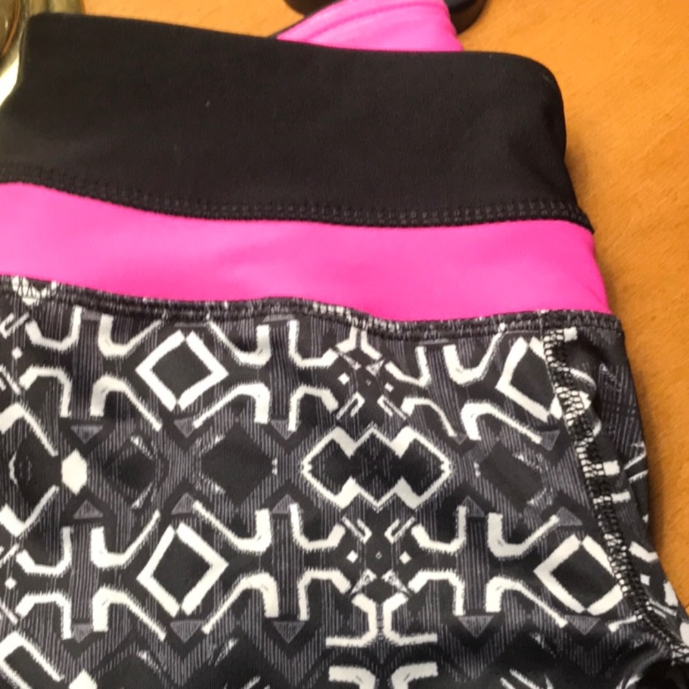 Leggings. Black/pink